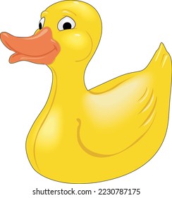 Rubber Ducky Bath Toy Vector Illustration