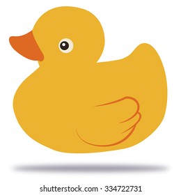 Rubber Ducky Design, Vector Hand Draw Illustration