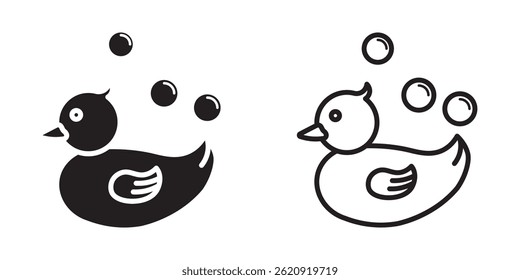 Rubber ducky icon on white background