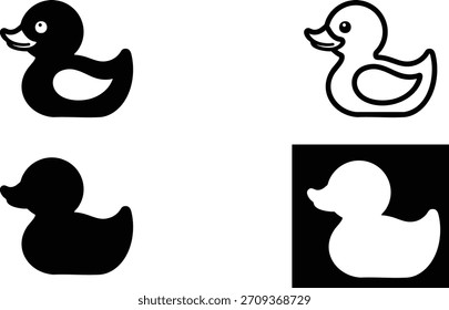 Iconos de pato de goma en formato de Vector para arte digital e ilustraciones