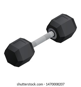 Rubber dumbbell icon. Isometric of rubber dumbbell vector icon for web design isolated on white background