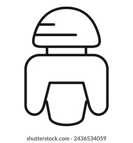 Rubber ear plug icon outline vector. Sound hearing noise. Foam cover canal