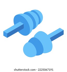 Rubber earplugs icon isometric vector. Noise protection. Factory protector