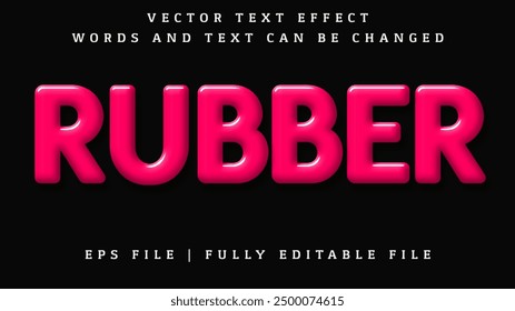 
Rubber Editable text effect with realistic Glossy style 3d letters .