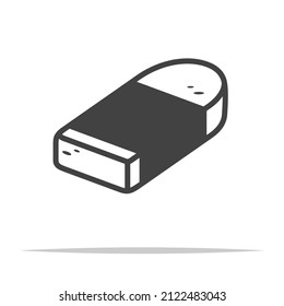 Rubber eraser icon transparent vector isolated