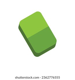 Rubber eraser on isolated png  