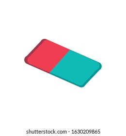 rubber eraser supply education school vector illustration icon design