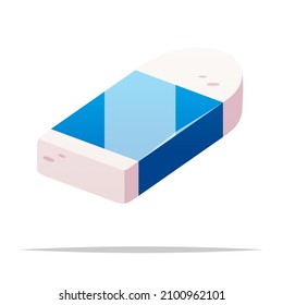 Rubber eraser vector isolated illustration