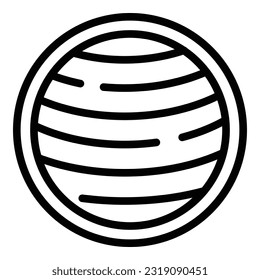 Rubber fitness ball icon outline vector. Gym equipment. Workout training