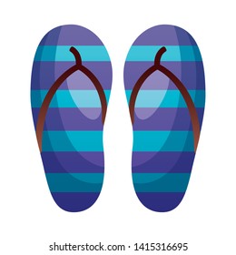 rubber flip flops accessory on white background