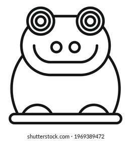 Rubber frog icon. Outline Rubber frog vector icon for web design isolated on white background