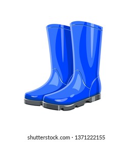 Rubber garden boots vector design illustration isolated on white background
