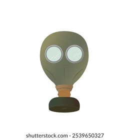 Rubber gas mask with filter, flat style