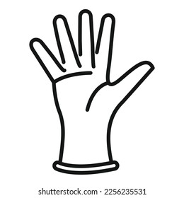 Rubber glove icon outline vector. Medical latex. Hospital surgical
