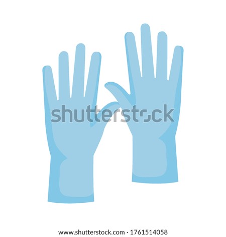 rubber gloves accessory isolated icon vector illustration design