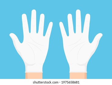 Rubber gloves cartoon vector. Rubber gloves sign. hand vector.