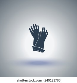 rubber gloves for cleaning icon