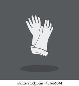 Rubber gloves for cleaning icon.