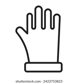 Rubber Gloves Flat line icon. vector illustration.