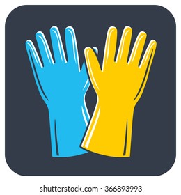 Rubber gloves icon.