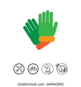 Rubber gloves icon