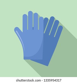 Rubber gloves icon. Flat illustration of rubber gloves vector icon for web design