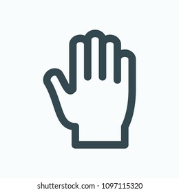 Rubber gloves icon, gardening gloves vector icon