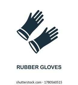 Rubber Gloves icon. Simple element from personal hygiene collection. Creative Rubber Gloves icon for web design, templates, infographics and more