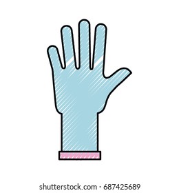 rubber gloves isolated icon