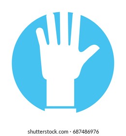 rubber gloves isolated icon
