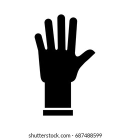 rubber gloves isolated icon