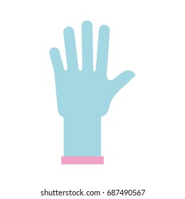 rubber gloves isolated icon