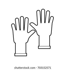 rubber gloves isolated icon