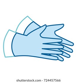 rubber gloves isolated icon