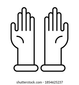 rubber gloves line style icon vector illustration design