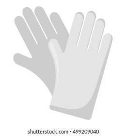 Rubber gloves monochrome icon. Illustration for web and mobile design.