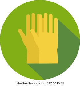Rubber gloves on a background. Stock flat vector illustration.