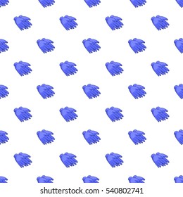Rubber gloves pattern. Cartoon illustration of rubber gloves vector pattern for web