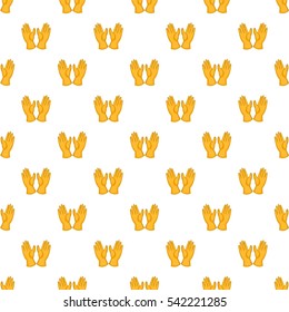 Rubber gloves pattern. Cartoon illustration of rubber gloves vector pattern for web