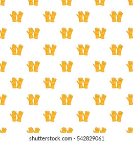 Rubber gloves pattern. Cartoon illustration of rubber gloves vector pattern for web