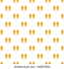 Rubber gloves pattern. Cartoon illustration of rubber gloves vector pattern for web