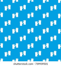 Rubber gloves pattern repeat seamless in blue color for any design. Vector geometric illustration