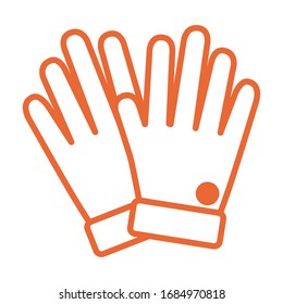 rubber gloves protection toolline style vector illustration design