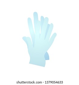 Rubber gloves of stomatologic center, tool of modern doctor
