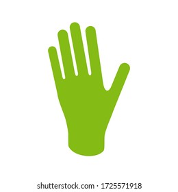 Rubber gloves. Vector glove icon. Gardening gloves. Medical gloves.