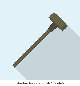 Rubber hammer icon. Flat illustration of rubber hammer vector icon for web design
