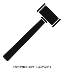 Rubber hammer icon. Simple illustration of rubber hammer vector icon for web design isolated on white background