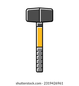 rubber hammer tool color icon vector. rubber hammer tool sign. isolated symbol illustration