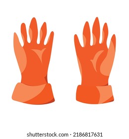 Guantes de mano de goma ilustraciones vectoriales.Aislados en fondo blanco.Vector de guantes seguros.