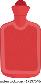 Rubber hot water bottle, illustration, vector on a white background.